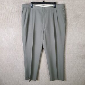 Vintage Haggar Pants Mens 42x30‎ Gray Gentlemans Fit Pleated Worsted Wool Blend